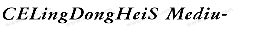 CELingDongHeiS Mediu字体转换